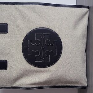 Tory Burch Ella Canvas Tall Tote with dust bag